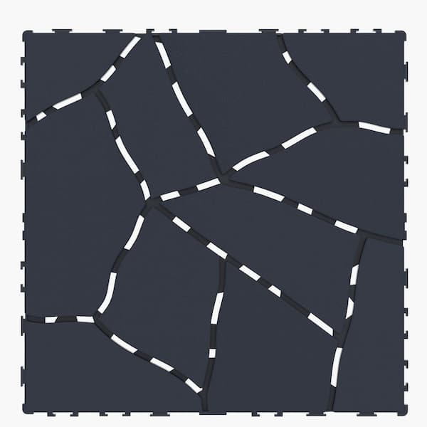 Tidoin Outdoor 1 ft. x 1 ft. Composite Deck Tile in Dark Gray (44 Per Box)