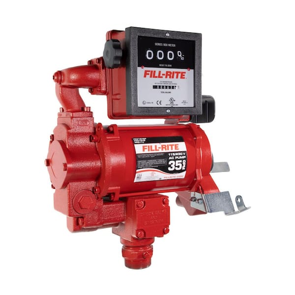 FILL-RITE 230-Volt 3/4 HP 35 GPM Fuel Transfer Pump with Mechanical Meter
