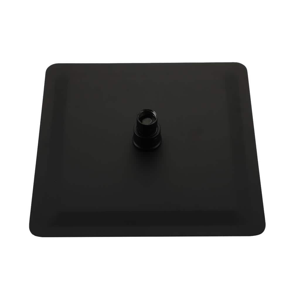 10" Matte Black Stainless Steel Square Rain Shower Head