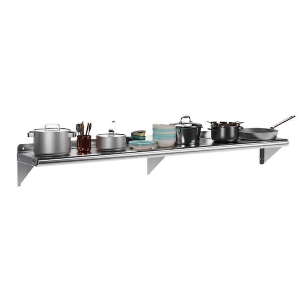1-Pack, 60 in. W x 12 in. D Garage Wall Shelf, NSF Certified Shelves, 240 lb. Load Capacity Heavy Duty Floating Shelf