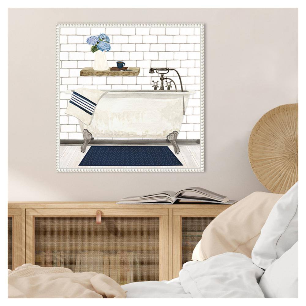 Farmhouse Bath I Tub Canvas Print with White Frame