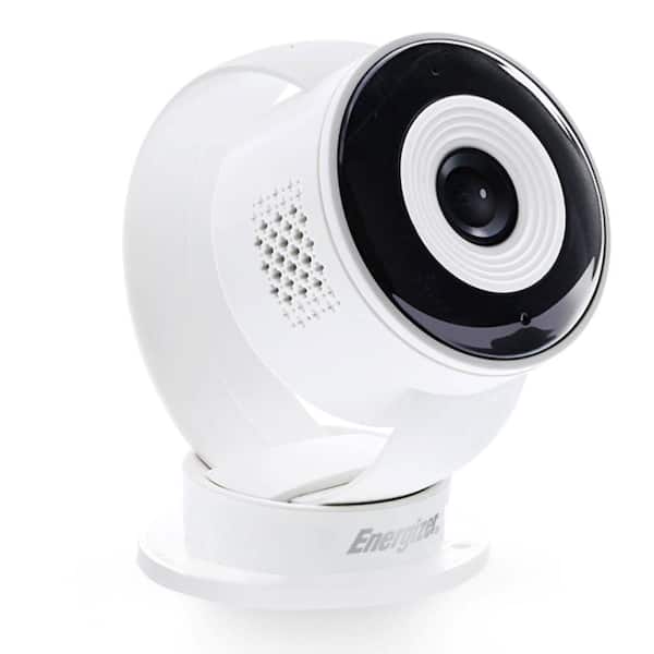 Energizer Smart Wi-Fi Plug-In White Indoor Wired Camera, 1080P Full HD, Cloud/Micro-SD Card Support