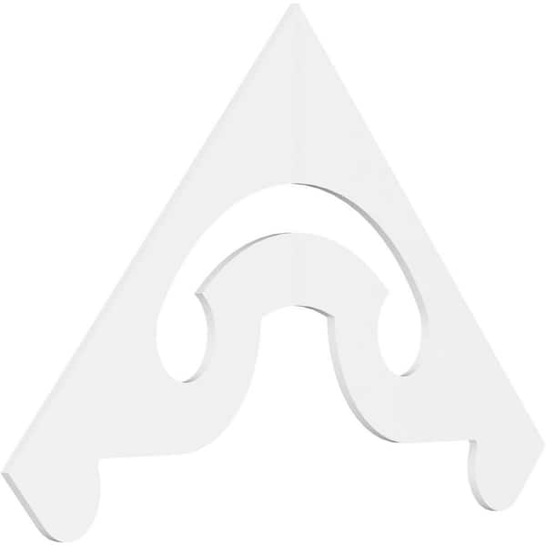 Ekena Millwork 1 in. x 72 in. x 42 in. (14/12) Pitch Northwest Gable Pediment Architectural Grade PVC Moulding