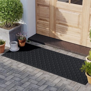 WaterHog Cordova Charcoal 35 in. x 85 in. PET Polyester Door Mat