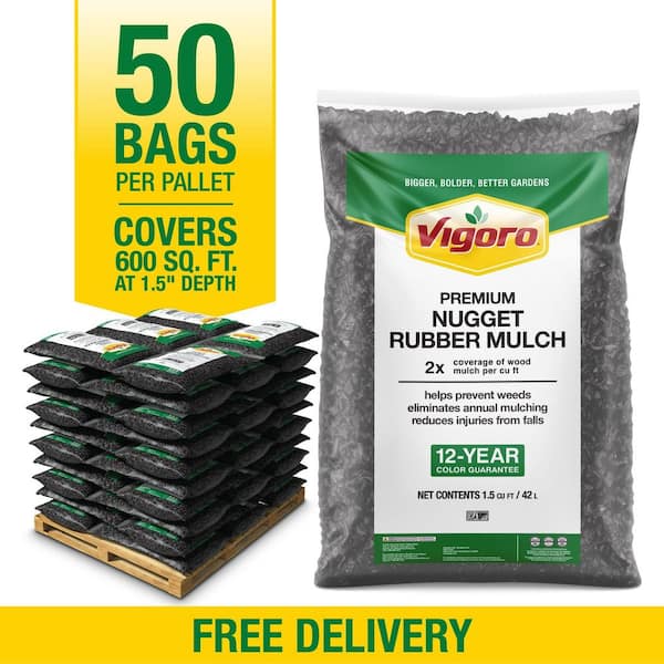 75 cu. ft. Black Recycled Rubber Mulch (50 Bags)