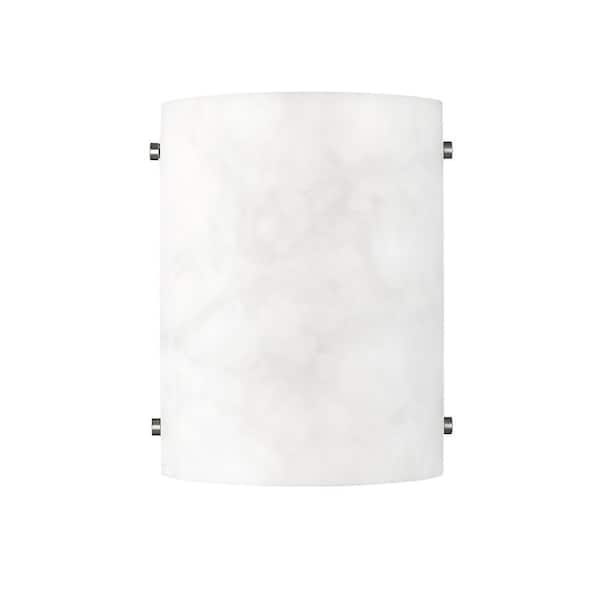 8.38 in. 1-Light Brushed Nickel Sconce Resin