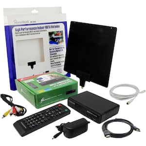 HOMEWORX Digital Converter Box (Compact Edition) with TV Tuner Recording, Media Player, Flat Antenna and HDMI Cable
