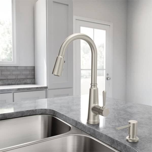 Trew Single-Handle Pull-Down Sprayer Kitchen Faucet with Reflex and Power Boost in Spot Resist Stainless