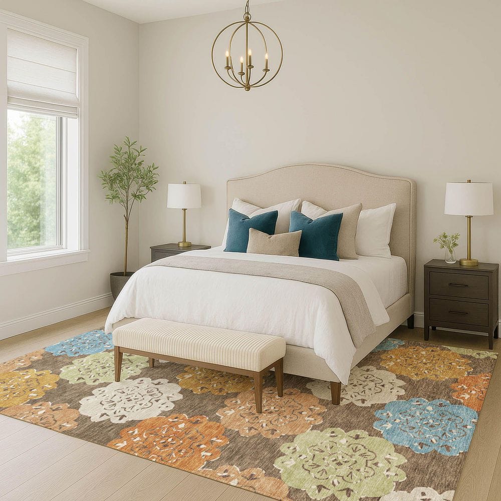 Chantille Machine Washable Indoor/Outdoor Abstract ACN2353 Chocolate 3 ft. x 4 ft. Area Rug price history on PriceWatchPro
