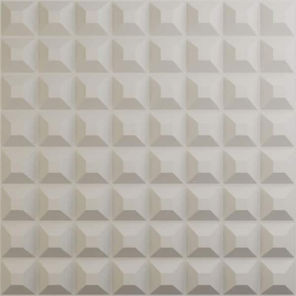 Ekena Millwork 19 5/8 in. x 19 5/8 in. Bradford EnduraWall Decorative 3D Wall Panel, Satin Blossom White (Covers 2.67 Sq. Ft.)