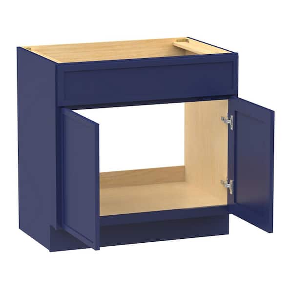 Vanity Art 30 in. W x 21 in. D x 32.5 in. H 2-Doors Bath Vanity Cabinet without Top in Blue