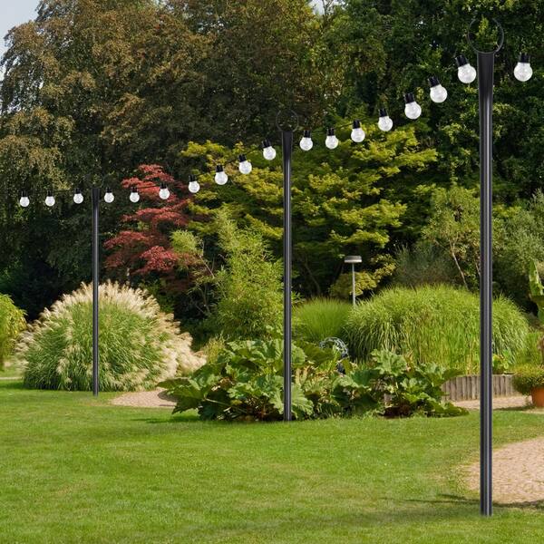 Lezonic Solar String Lights 12m 100 LED Solar Garden Lights Waterproof 8 Modes Decorative Lights for Garden, Patio, Gazebo, Garden, Balcony, Tree, Wedding, Party (Bright