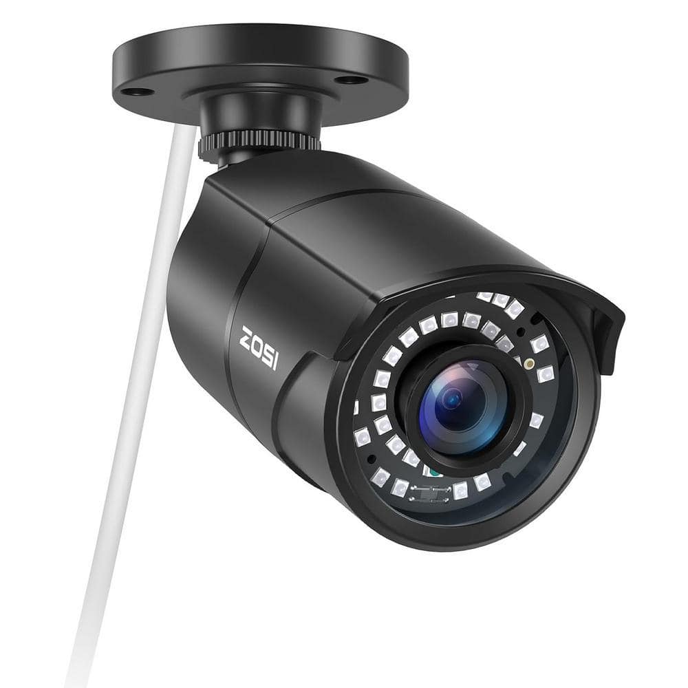 ZOSI Wired 5MP Outdoor Bullet IP POE Security Camera 120 ft. Night