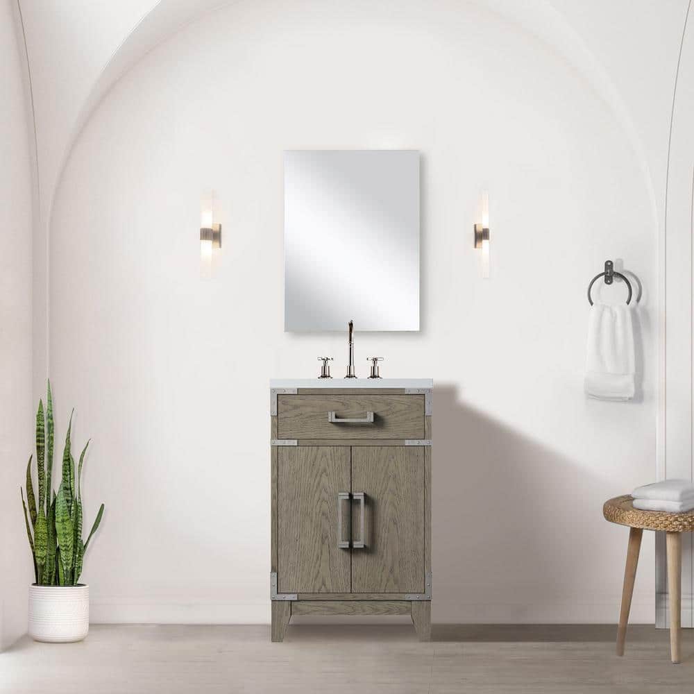 Fossa 20 in W x 18 in D Grey Oak Single Bath Vanity with Acrylic Top price history on PriceWatchPro