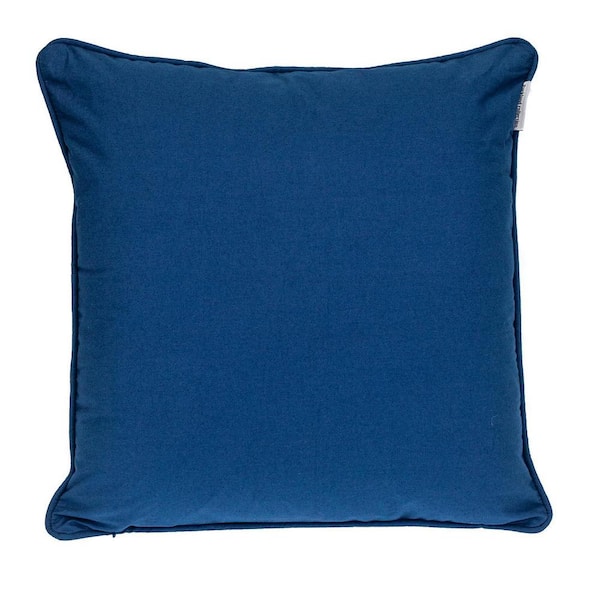 PARKLAND COLLECTION 20 X 20 Transitional Geometric Blue Square 20 in. x 20 in. Pillow