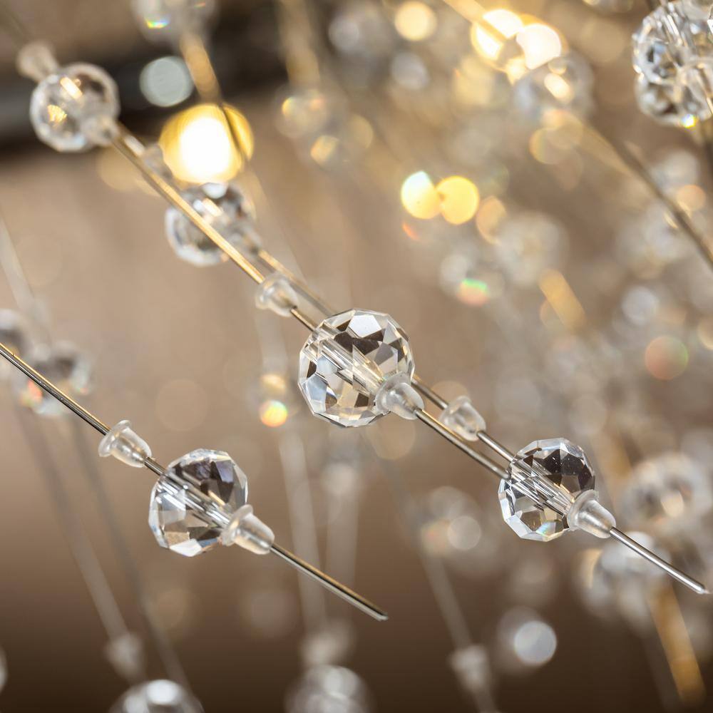Chrome Crystal Firework Chandelier with Stainless Steel Frame