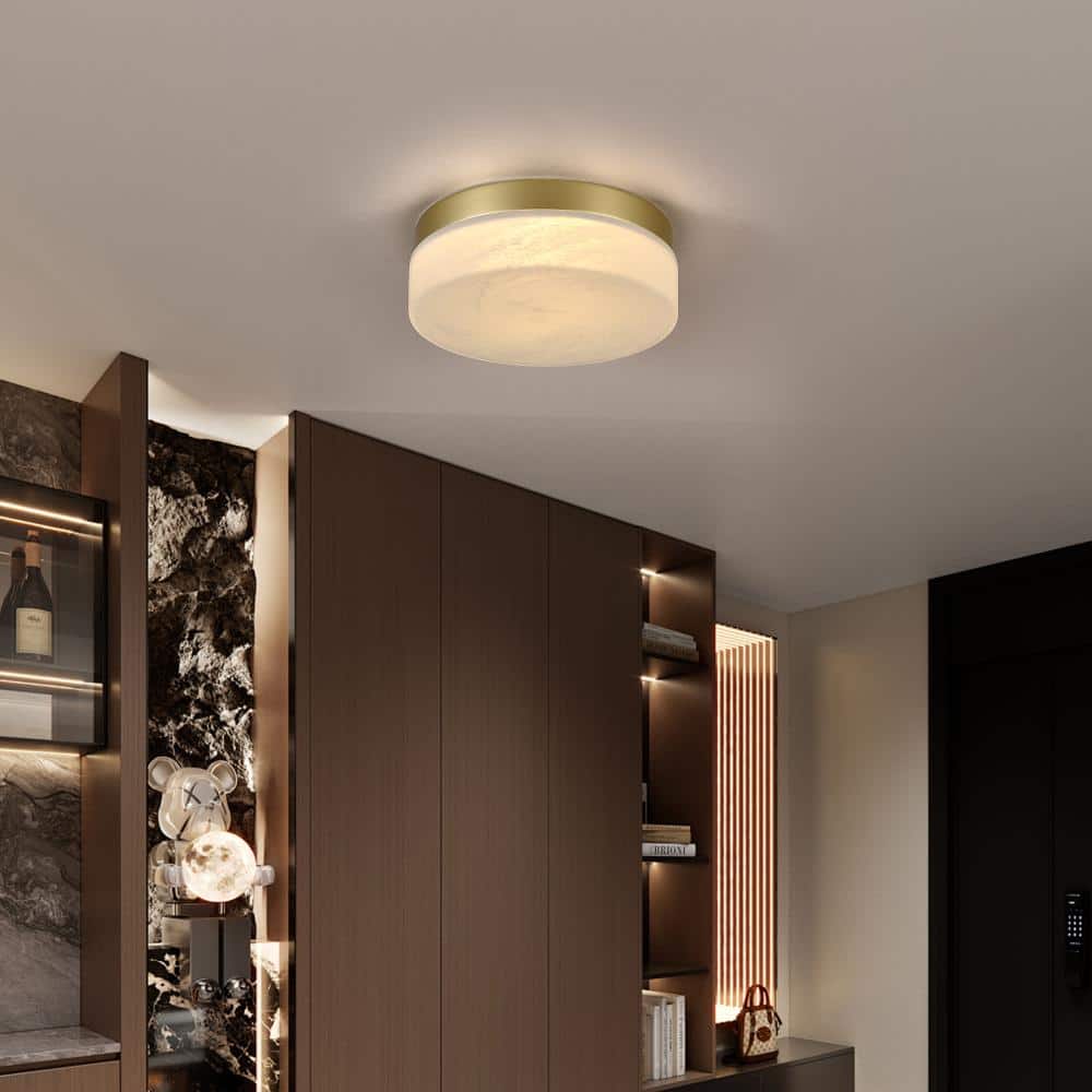 11.25-in Antiuqe Brass LED Flush Mount price history on PriceWatchPro