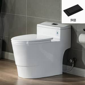 Conserver 1-Piece 1.28 GPF High Efficiency Dual Flush Elongated All-in-One Toilet in White with Seat Included