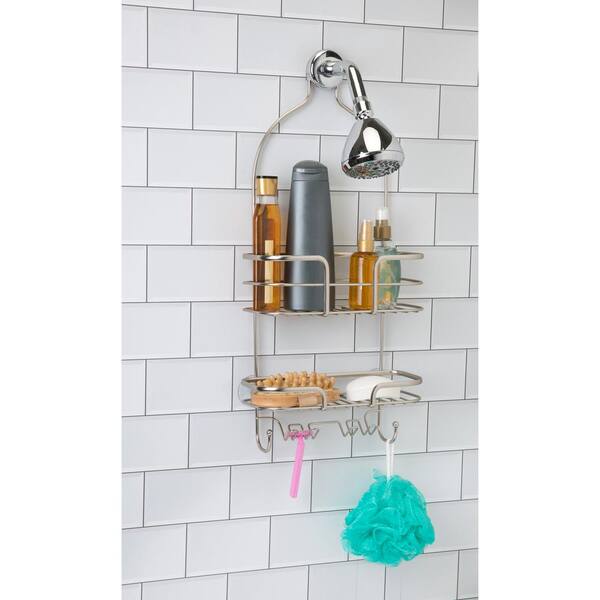 Bath Bliss Chrome Steel 2-Shelf Hanging Shower Caddy 22.4-in x
