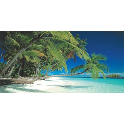 Beach View - Weather Proof Scene for Window Wells or Wall Mural - 120 in. x 60 in.