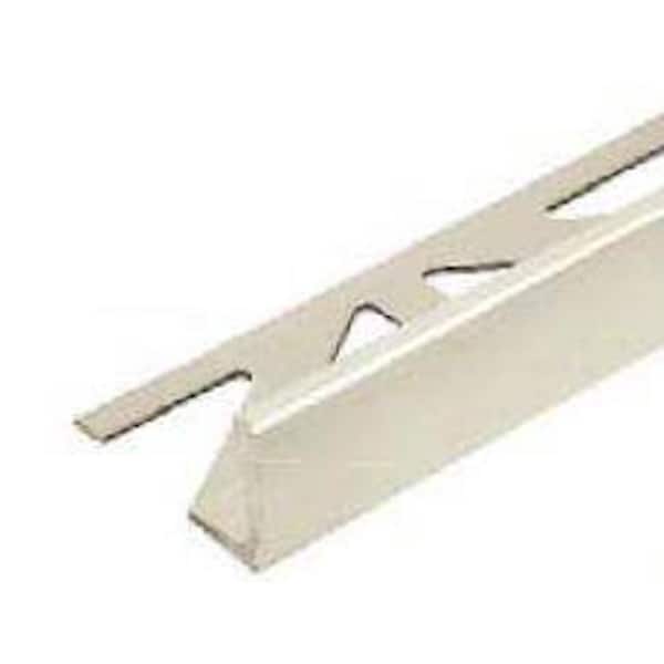 DUROSOL 0.375 in. D x 98.5 in. W x 98.4 in. L L-Shape Aluminum Pwdr Ctd Oyster White Molding and Transition Trim