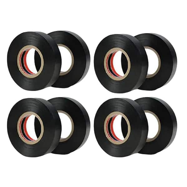 ¾ in. x 66 ft. Electrical Insulation Tape PVC Black 8-Pack