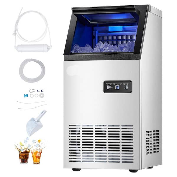 110 lbs. /24H Commercial Ice Maker, 36 Ice Cubes in 15 Minutes, with 28 lbs. Large Storage Capacity, LED Digital Display