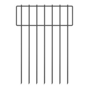 16.7 in. H x 13 in. L Decorative Garden Fence Rust Resistant Metal Fence, 7 Wire T (Pack of 20)