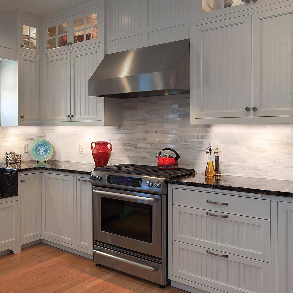32 Inch White Adjustable Under Cabinet Light with Dim-To-Warm