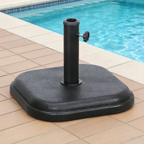 24 lb. Square Patio Umbrella Base in Black