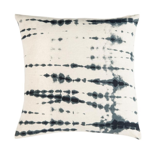 SAFAVIEH Arya Beige/Navy 20 in. x 20 in. Throw Pillow