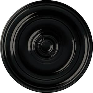 1-3/4 in. x 23-5/8 in. x 23-5/8 in. Polyurethane Kepler Traditional Ceiling Moulding, Black Pearl