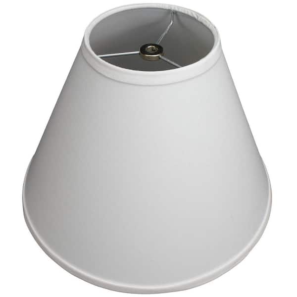 FenchelShades.com Fenchel Shades 12 in. Width x 8.25 in. Height White/Nickel Finish Empire Lamp Shade