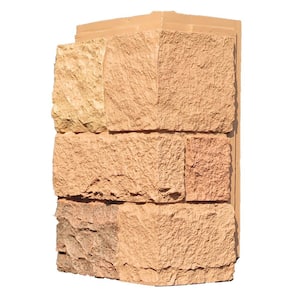 Castle Rock Canterbury Red 11 in. x 7 in. Faux Stone Siding Outside Corner (4-Pack)