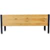Unbranded 37 W x 12.75 L x 14.75 H Wooden Raised Planter Box-Fir Wood and Metal Legs-Outdoor Garden Bed for Herbs/Flowers ellP182251