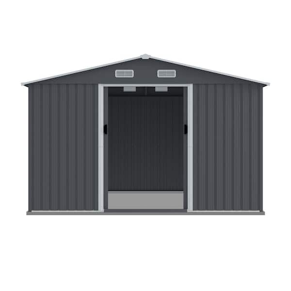 Unbranded 8 ft. x 10 ft. Large Outdoor Metal Tool Shed with Window – Durable and Spacious Storage Solution (80 sq. ft.)