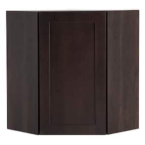 Edson Assembled 23.64x30x23.64 in. Corner Wall Cabinet in Dusk