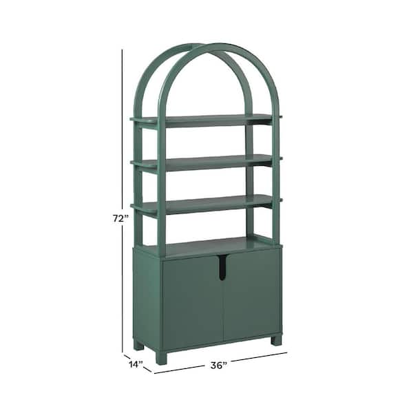 Walker Edison Furniture Company Zoey 72 in. Tall Green MDF/Solid