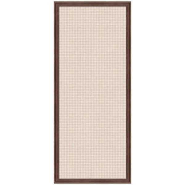 Florence 42 in. x 18 in. Brown Plastic Framed Memo Board