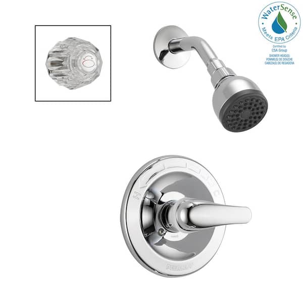 Peerless Core Single Handle 1-Spray Shower Faucet 1.75 GPM with Pressure Balance in. Chrome (Valve Included)