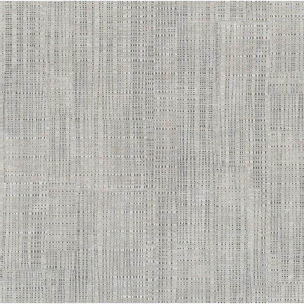 Advantage Grey Rattan Silver Weave Wallpaper Sample