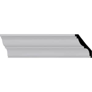 3-1/2 in. x 3-3/8 in. x 94-1/2 in. Polyurethane Traditional Smooth Crown Moulding