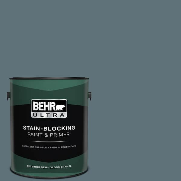 BEHR ULTRA 1 gal. #ECC-64-3 Desert Night Semi-Gloss Enamel Exterior Paint & Primer