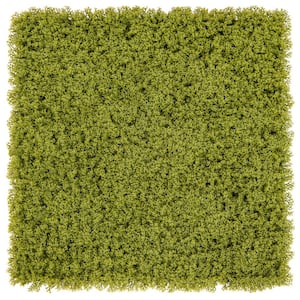 12-Piecers 20 in. x 20 in. Green Artificial Grass Hedge Panel Decorative Greenery Panels for Wall Fence, DIY