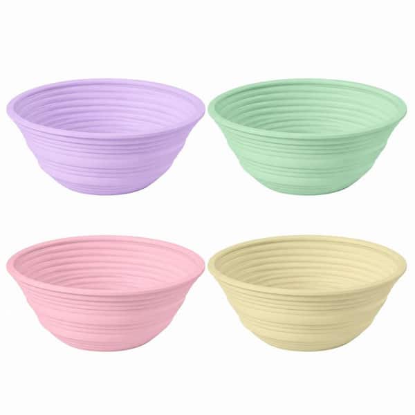 4-Piece Silicone Round Collapsible Sourdough Bread Proofing Basket Set, BPA-Free, Non-Stick, 9 in. Assorted Colors