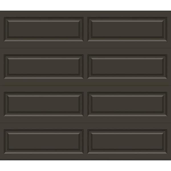 Classic Steel Long Panel 9 ft. x 7 ft. Insulated 18.4 R-Value  Mocha Brown Garage Door without windows