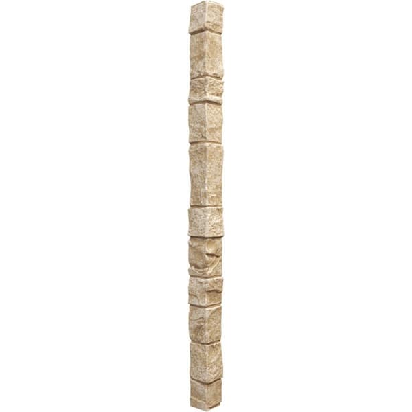 Universal Outside Corner for EverStone Faux Stone Siding Panels, 3"W x 3"D x 48"H, Desert Sand Color