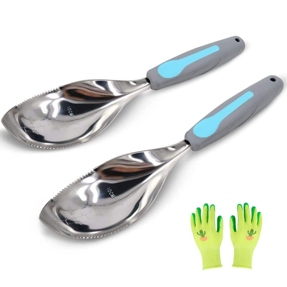 2Pack Garden Trowel, Stainless Steel Hand Shovel with Ergonomic Handle,Multi-Use Soil Scoops(Blue) price history on PriceWatchPro