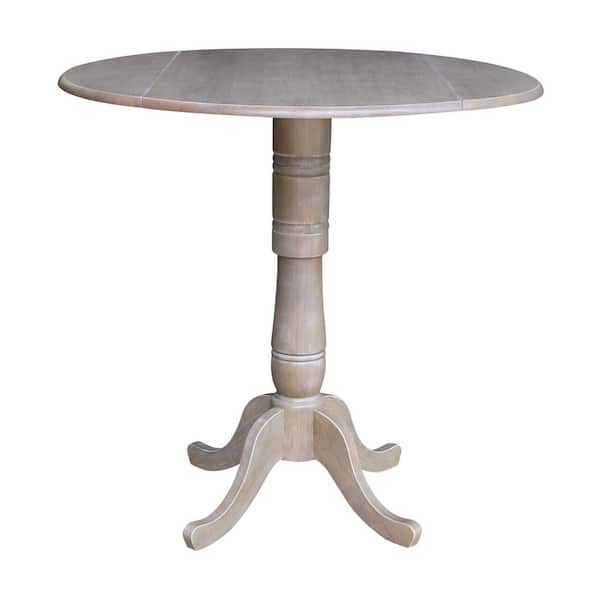 International Concepts Laurel Weathered Taupe Gray 42 in. Drop-Leaf Bar Table
