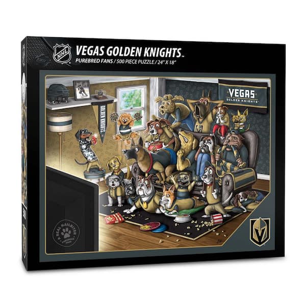 YouTheFan NHL Vegas Golden Knights Purebred Fans Puzzle-A Real Nailbiter (500-Piece)